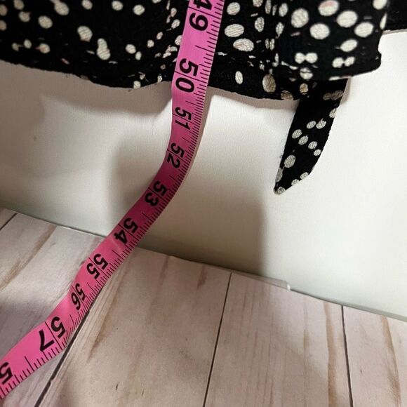 Max Studio Black Cream Pink Wrap Ruffle Maxi Dress - Picture 7 of 9